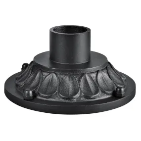 10 In. Aluminum Pier Mount Base Textured Black finish