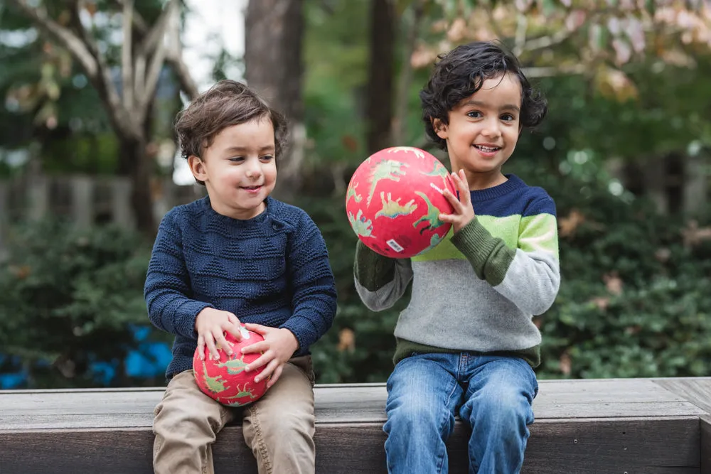 5 Inch Playground Ball - Dinosaurs Red