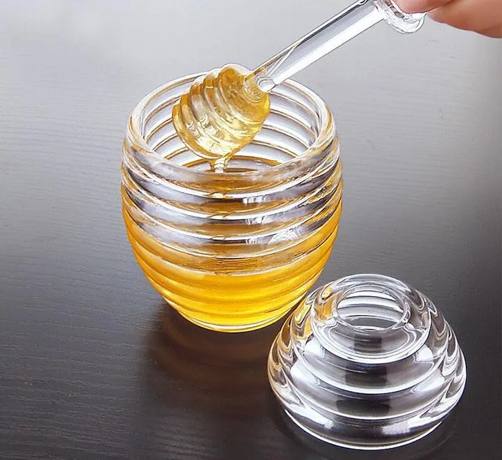 Acrylic Honey Jar With Spoon Clear