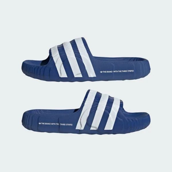 Adidas Men's Adilette 22 Slides - Royal Blue / Cloud White