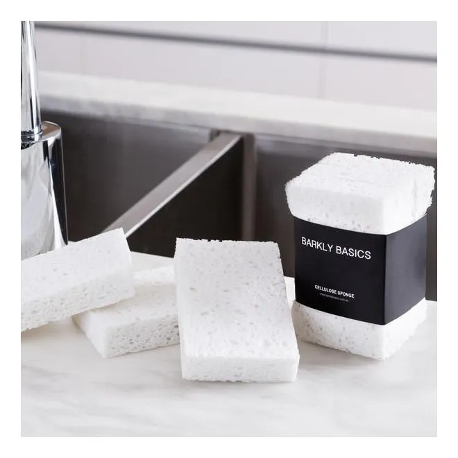 All White Cellulose Sponge - Pack of 3