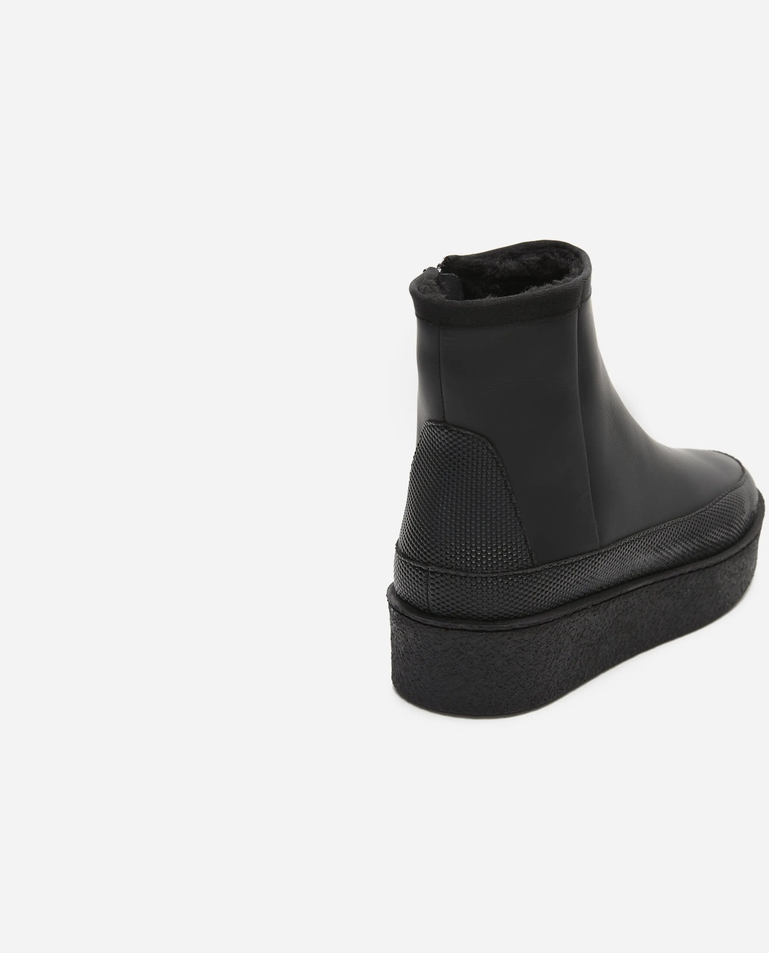 Aria Coated Leather Black Chelsea Boots