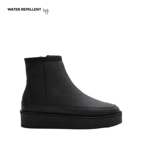 Aria Coated Leather Black Chelsea Boots