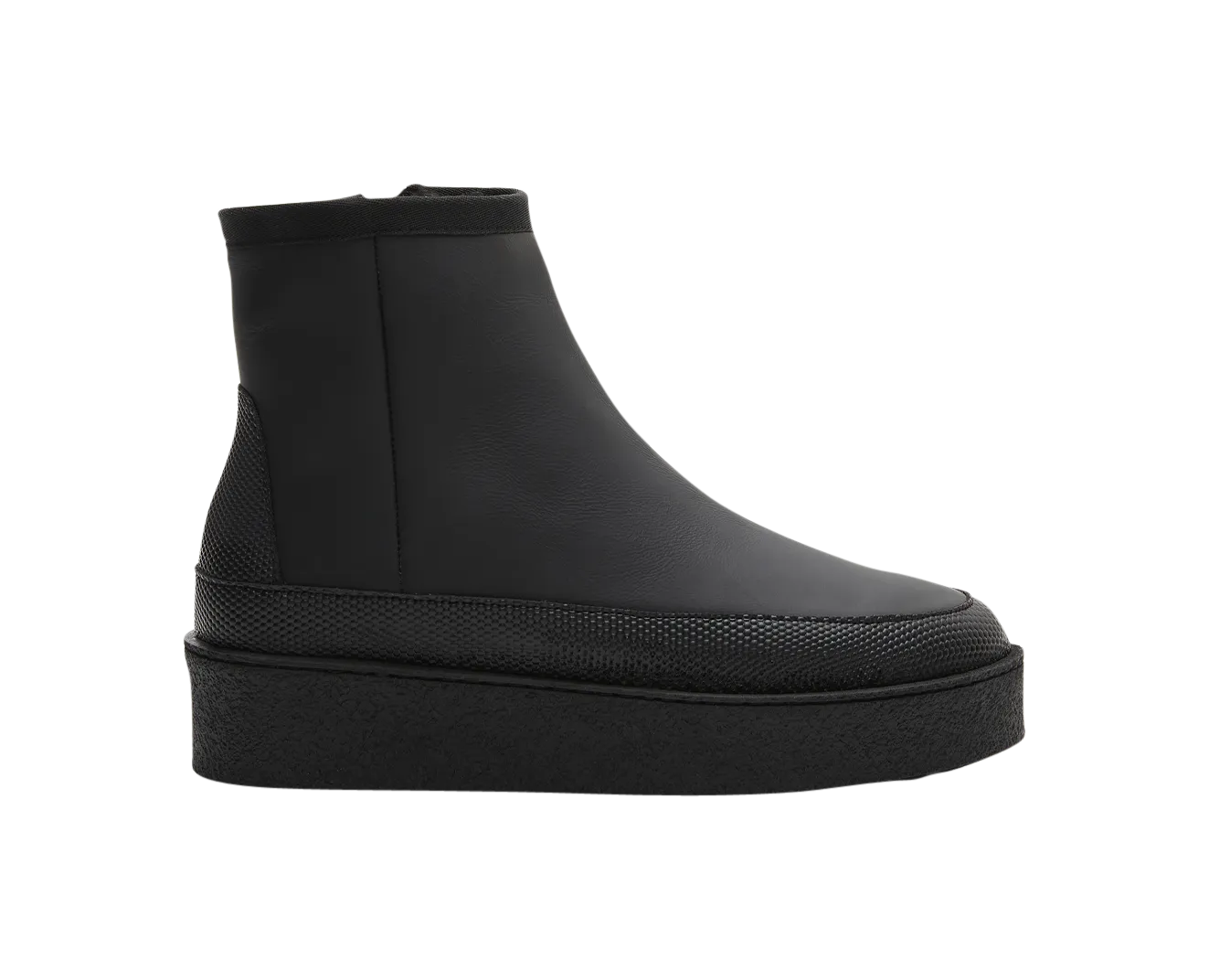 Aria Coated Leather Black Chelsea Boots