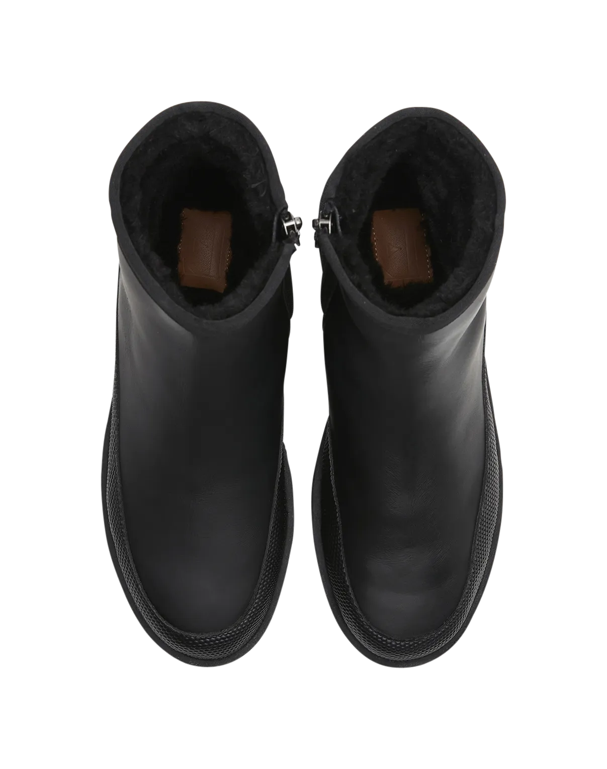 Aria Coated Leather Black Chelsea Boots