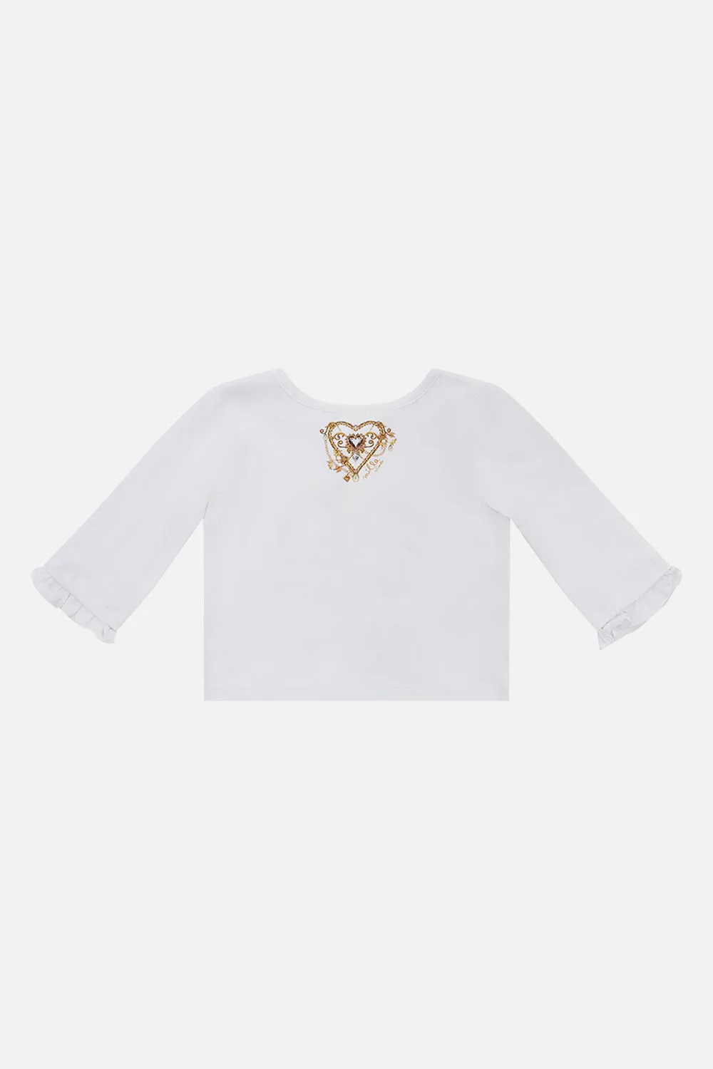 BABIES LONG SLEEVE TOP WITH FRILL DESTINY CALLING