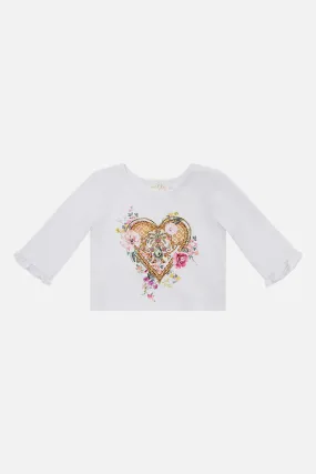 BABIES LONG SLEEVE TOP WITH FRILL DESTINY CALLING