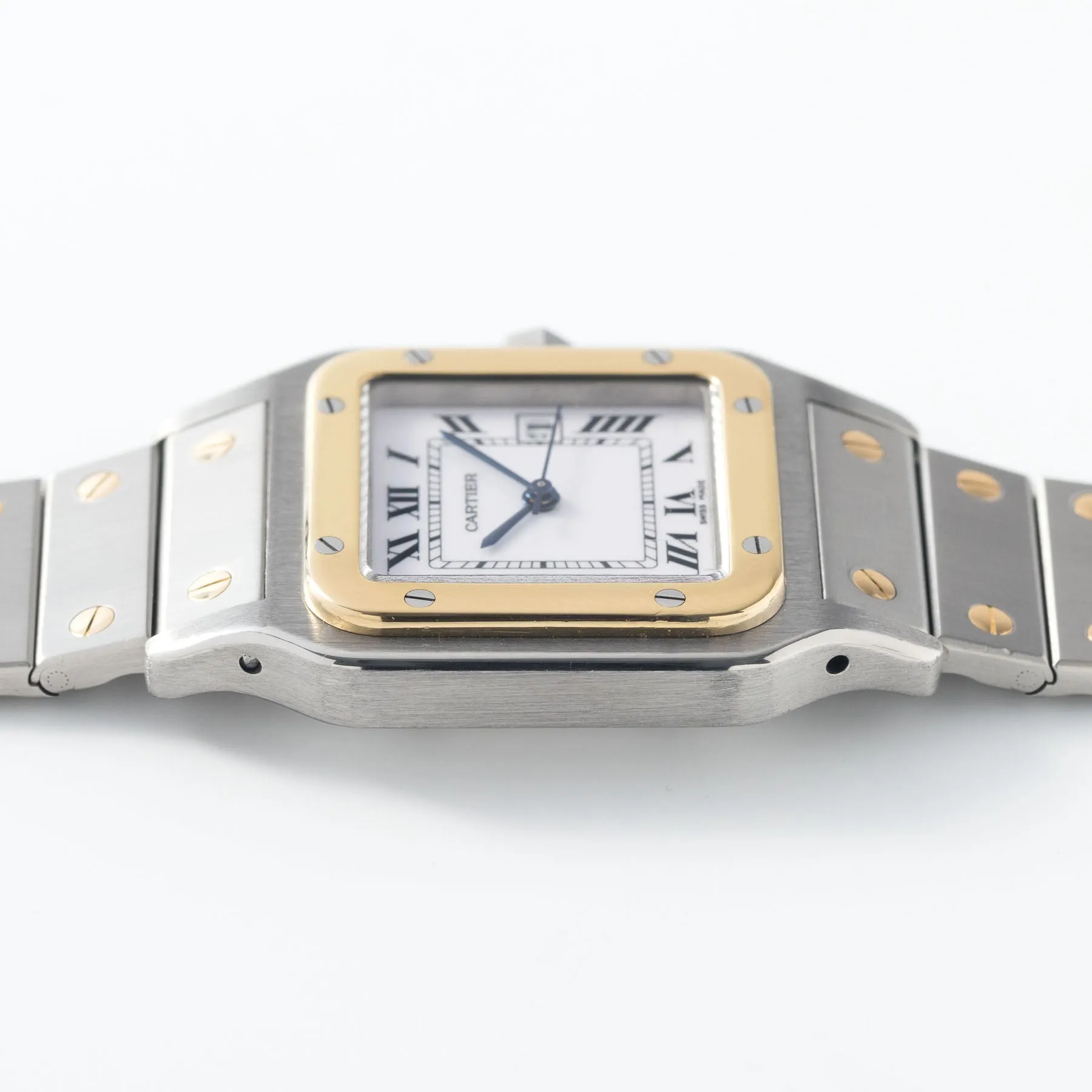 Cartier Santos 1172 Automatic Steel and Gold Porcelain Dial