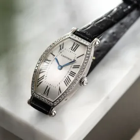 Cartier Tonneau White Gold with Diamonds Reference 2711