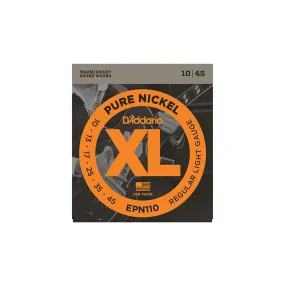 D'Addario EPN110 Pure Nickel Electric Guitar Regular Light Guitar Strings