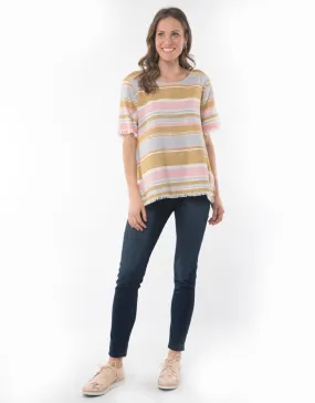 Elm Juniper Stripe Top Multi Stripe