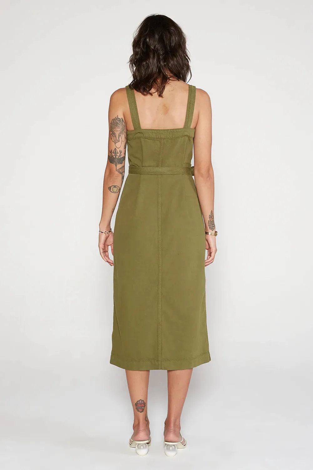 Etica Luisa Midi Dress Avocado