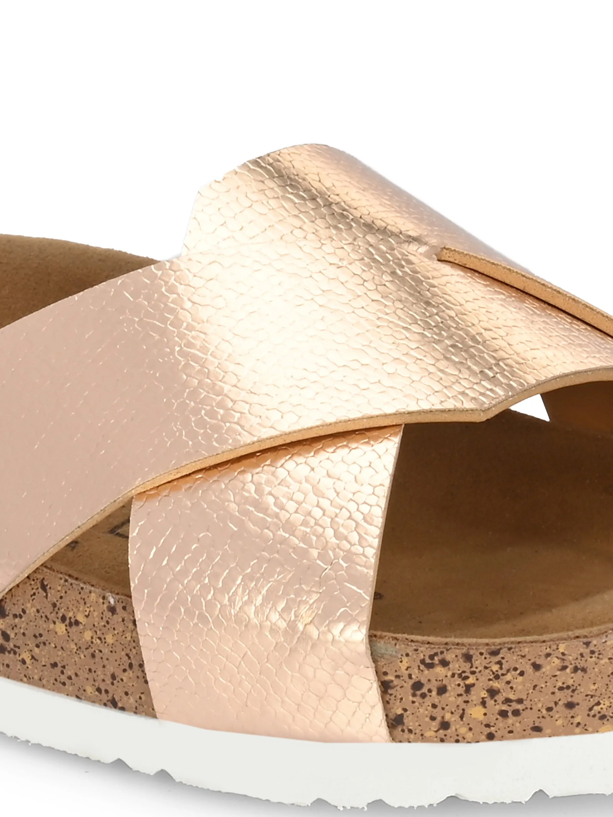 Golden Serenity Cork Sandal For Women