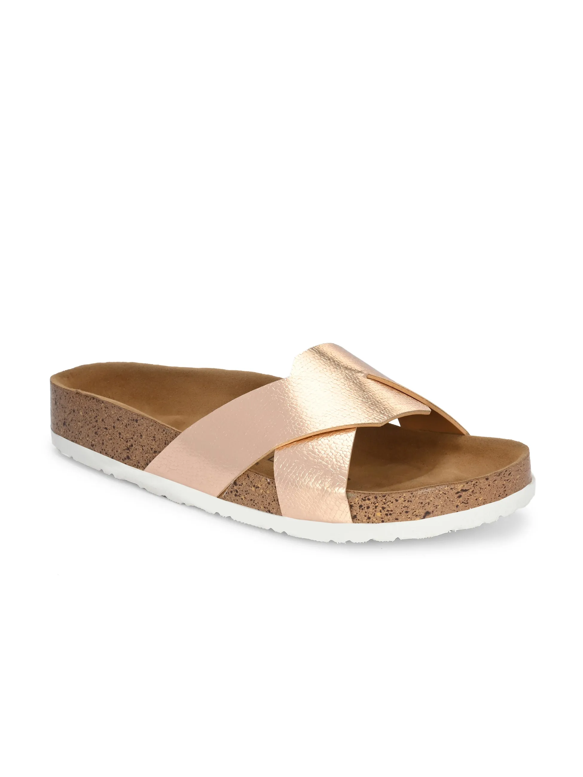 Golden Serenity Cork Sandal For Women