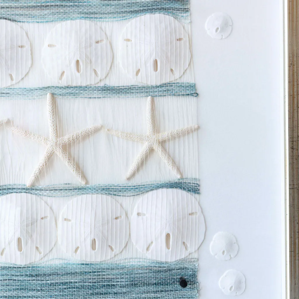 Handwoven Sand Dollar and Starfish Tapestry | Rebecca Jusko Peraner