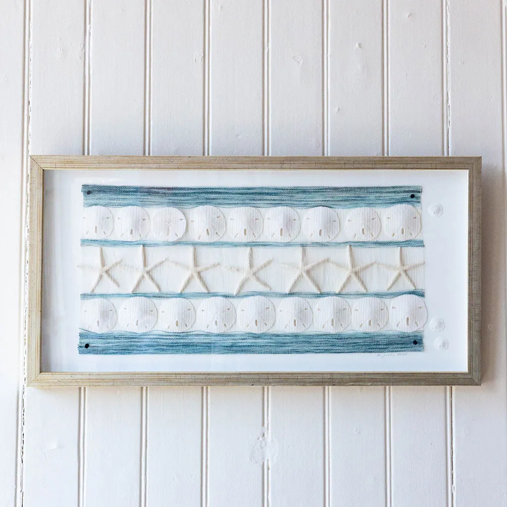 Handwoven Sand Dollar and Starfish Tapestry | Rebecca Jusko Peraner