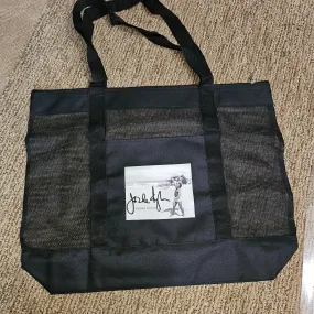 LOGO TOTE BAG WITH ZIPPER - LIGHTWEIGHT MESH