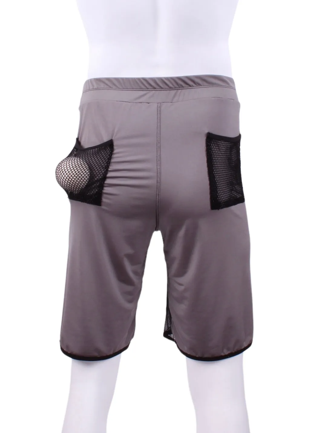 Men's Shorts Long Grey With Mesh