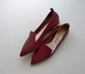 Nicholas Kirkwood Beya Burgundy Leather Loafers sale flats