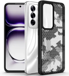 Oppo Reno 12 Back Cover Case | Hybrid - Clear (Honeycomb)