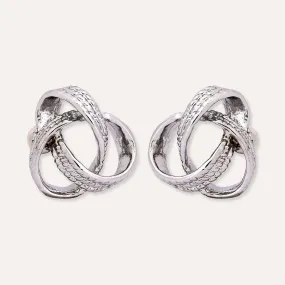 TFC Infinity Silver Plated Stud Earrings