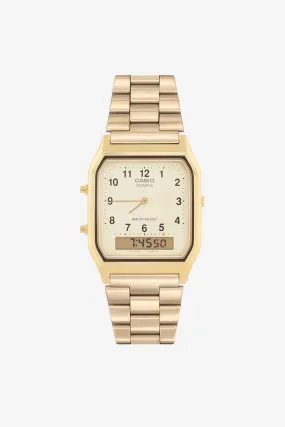 WCHAMSIO - Men's Casio Classic Gold Watch