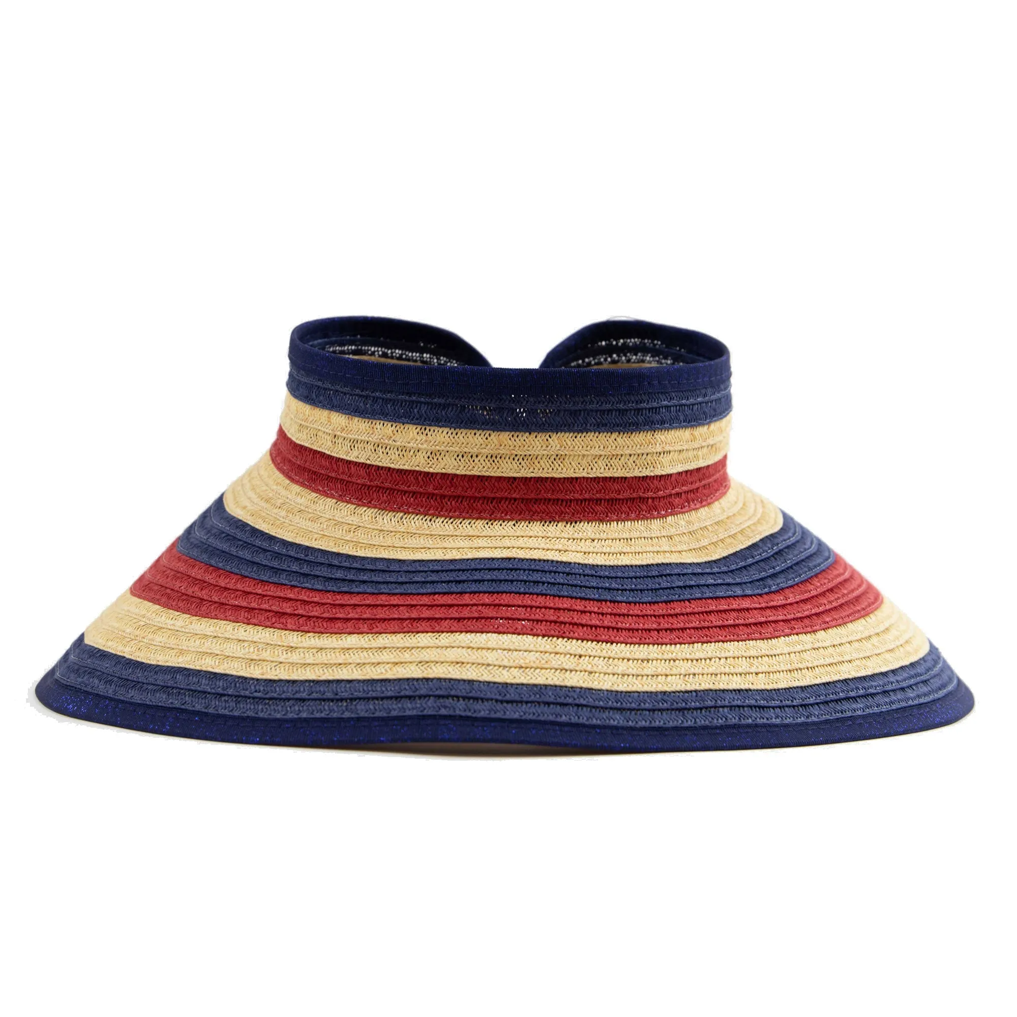 Women's Stripe Roll Up Visor