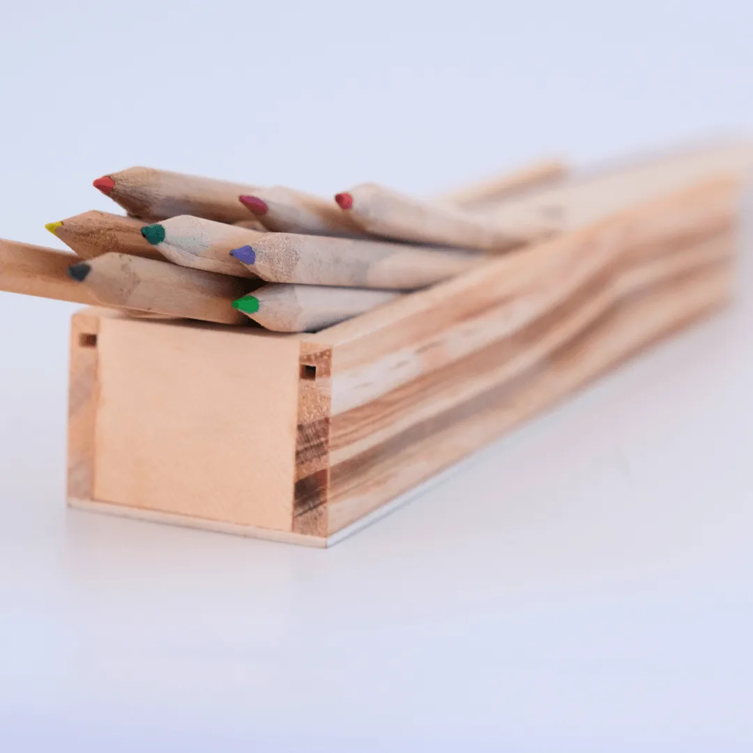 Wooden Pencil set Colour pencil Box 12 Piece (Pack 1)